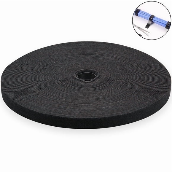 BTideas Gancho de Doble Cara y Tiras Loop, Correas Autoagarrables de 0,4 Pulgadas X 164 Pies para Organizador de Cables