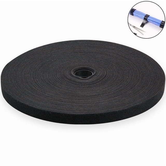 BTideas Gancho de Doble Cara y Tiras Loop, Correas Autoagarrables de 0,4 Pulgadas X 164 Pies para Organizador de Cables