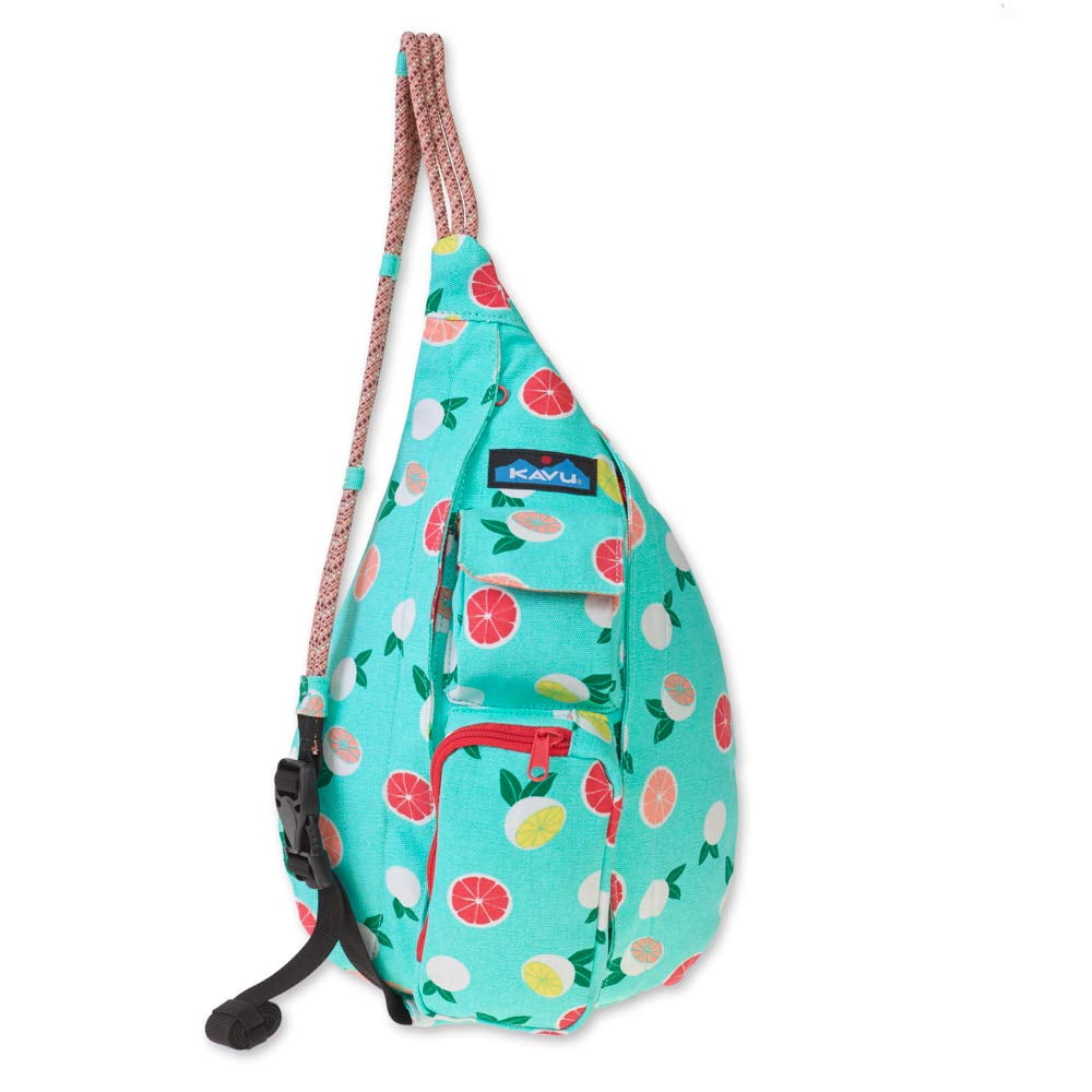 KAVU Mini Rope Bag Cotton Crossbody Sling Citrus Grove