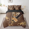 thumbnail image 2 of Feelyou 3D Cute Tiger Bedding Comforter Set 7pcs, Fashion Leopard Print Full Bedding Set, 2 of 8