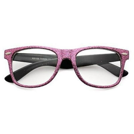 - WearMe Pro - Fashion Glitter Womens Wayfarer Nerd Geek Glasses Clear Lens Eyewear