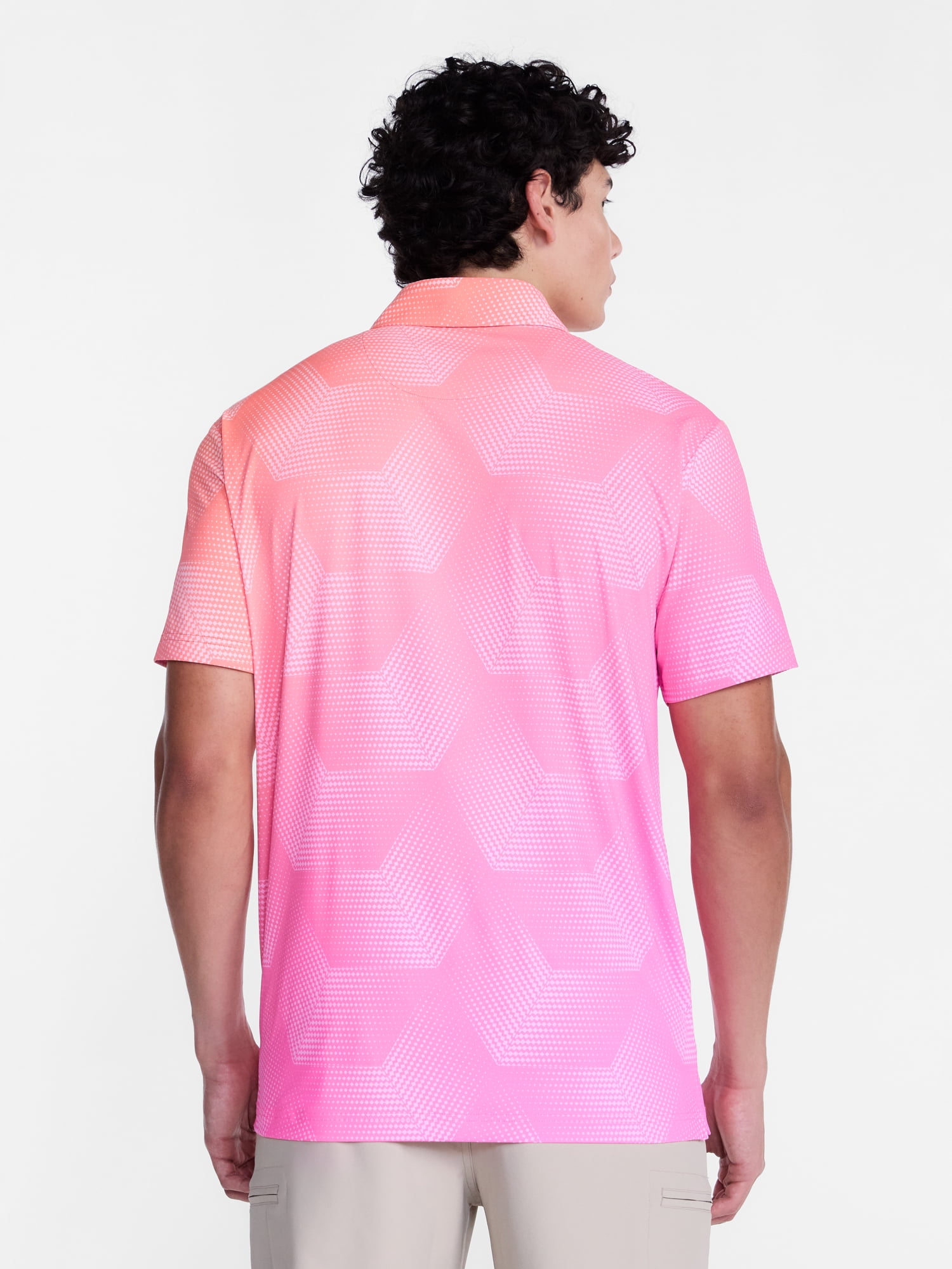 Birdie Bound Men's and Big Men's Ombre Golf Polo Shirt, Sizes XS-4XLT