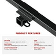 thumbnail image 5 of Magnus Assembly Class 3 Trailer Hitch 2 Inches Receiver Tube Compatible with 1986-1996 Jeep Wrangler (Excluding Renegade), 5 of 7