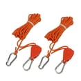 thumbnail image 3 of Cuerda reflectante para acampar con sistema de poleas: cuerda naranja de 16,4 pies para tiendas de campaña para aventuras al aire libre, equipo resistente y ajustable, 3 of 8