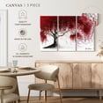 thumbnail image 5 of Elephant Stock Scarlet Picnic Dream Tree Wall Art - Horizontal Multi Panel Canvas - Living Room Wall Decor - Floral And Botanical Multi Panel - Red And Beige Decor By Ashvin Harrison - 33" x 20", 5 of 8