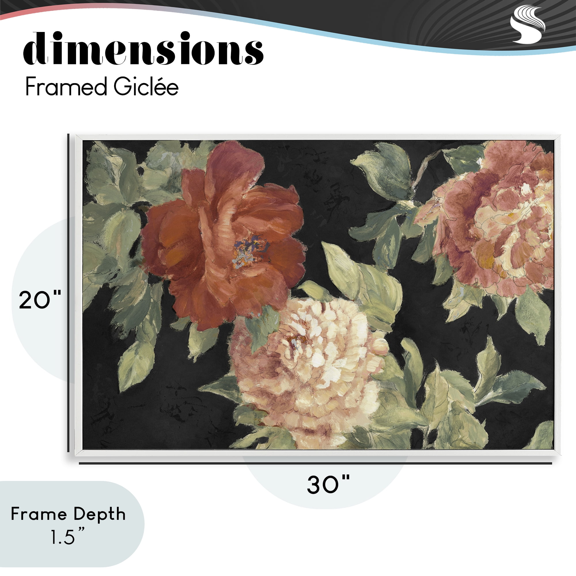 Stupell Industries Beauty of the Red Blossom White Framed Giclee Art, design by Lanie Loreth