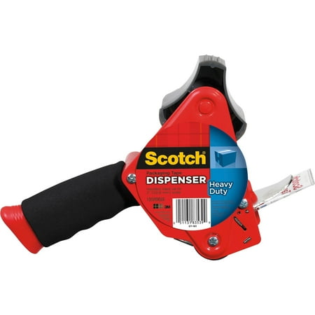 Griptape 20 Sheet Box - Scotch, MMMST181, Pistol-Grip Retract Blade Tape Dispenser, 1 Each, Red