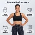 thumbnail image 3 of NELEUS Womens Yoga Leggings for Workout High Waist Ankle Length Tie-Dye Printed with Two Pockets,Heart Print,US Size S, 3 of 8