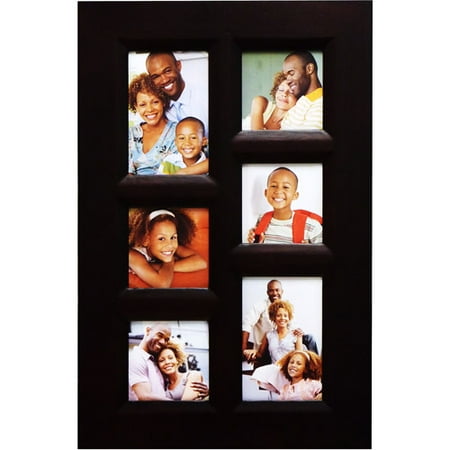 Boardroom 6-Opening Photo Frame, Dark Walnut
