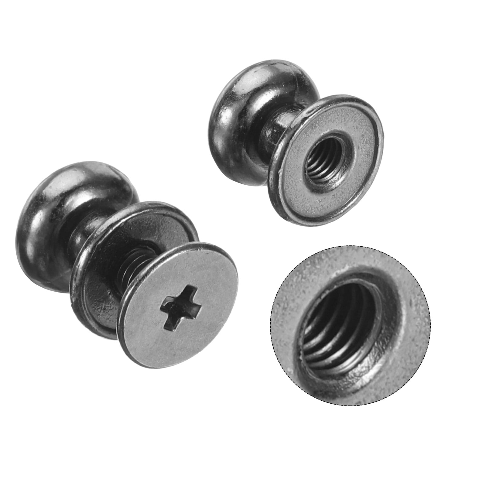 Unique Bargains Mini Round Knobs Small Drawer Pulls for Cabinets 0.3" x 0.32" Gray