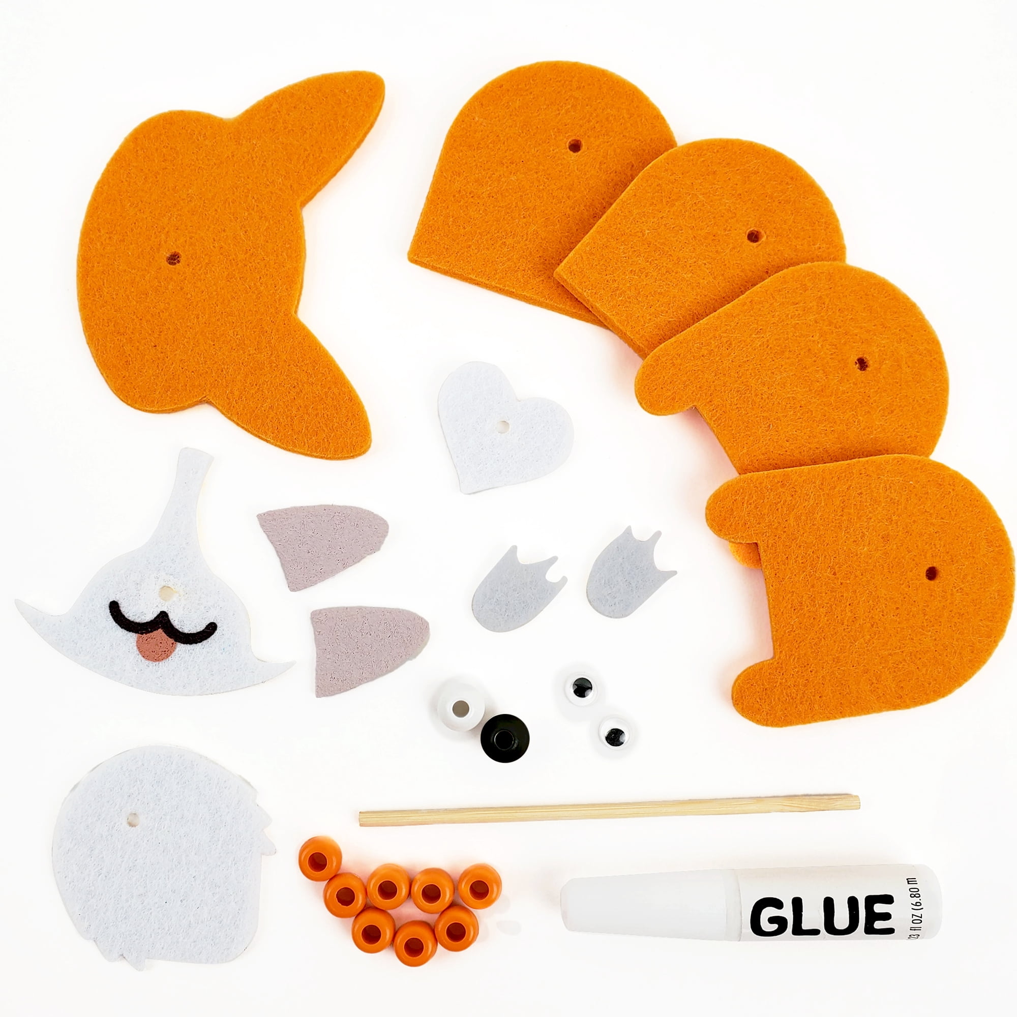 (2 pack) Hello Hobby Felt Friend Create Your Own 3D Corgi Craft Kit for Children