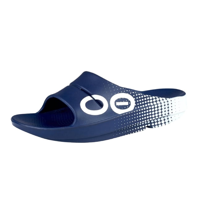 Recovery Slide OOFOS ooAhh Sport Navy Matrix, talla 9/7
