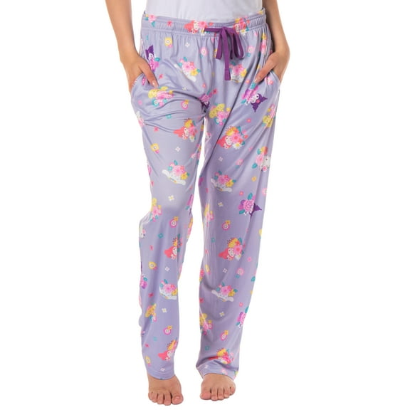 Women's Sanrio Hello Kitty And Friends My Melody Kuromi Cinnamaroll Pompompurin Floral Adult Pajama Pants
