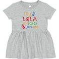 thumbnail image 3 of Inktastic My Lola and Lolo Love Me Grandchild Girls Baby Dress, 3 of 5