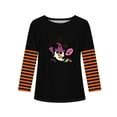 thumbnail image 5 of Abcomgle Girls Halloween Shirts 10-12 Spooky Ghost Boo Graphic Tshirts for Kids Crewneck Long Sleeve T-Shirts for Kid Girls Fall Funny Cute Blouses for Girls,6-7 Years, 5 of 5