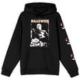 thumbnail image 7 of John Carpenter's Halloween Knife & Jack-o'-Lantern Faces Long Sleeve Black Adult Hooded Sweatshirt-XS, 7 of 7