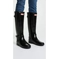 thumbnail image 2 of Hunter Women's Refined Back Adjustable Tall w/Ankle Strap Boots, Gloss Black, 7 B(M) US, 2 of 5
