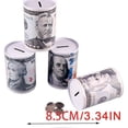 thumbnail image 2 of Metal Money Piggy Bank with 100 Dollar Bill Wrapping, 2 of 4