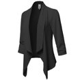 thumbnail image 1 of FashionOutfit Women's Solid Lightweight 3/4 Ruched Sleeves Thin Cardigan Blazer, 1 of 1