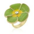 thumbnail image 1 of Light Green Enamel Large Floral Ring, <b>Size :</b> 05, 1 of 1