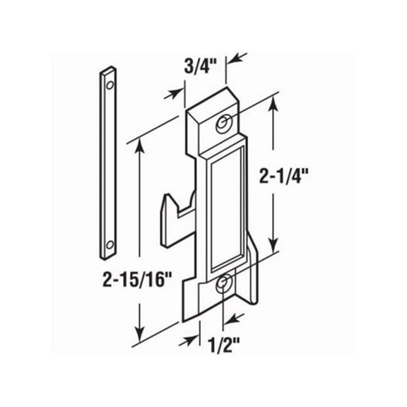 Sliding Window Sash Lock, Diecast Black