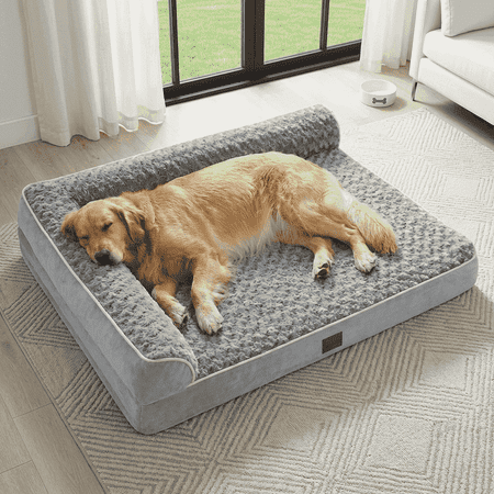BlissHaven Orthopedic XL Dog Bed for Extra Large Dogs 42\ x30\ Memory Foam Dog Couch Bed Waterproof Removable Washable Cover Non-Slip Bottom