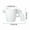 C-White, variant on Steadline Stylish Ceramic Mug with Novelty Handle Design - Oversized Coffee and Tea Cup for Home and Office Use Featuring Comfortable Grip and Eye-Catching Aesthetics