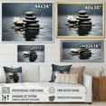 thumbnail image 4 of Designart "Zen Serenity Spiritual Stones in Blue III" Spiritual Framed Wall Art - Global Blue Spiritual Stone Bedroom Framed Canvas Wall Art, 4 of 6