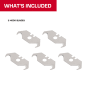Hyper Tough 5-Pack Replaceable Utility Knife Hook Blades