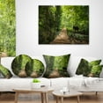 thumbnail image 4 of Designart Forest Way to Emerald Pool - Landscape Photo Throw Pillow - 12x20, 4 of 5