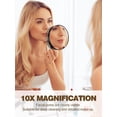 thumbnail image 3 of Asunby 7-Piece Magnifying Mirror and Eyebrow Tweezers Kit, 5X, 10X, 15X Portable Makeup Mirror with Suction Cups for Travel, 3 of 11