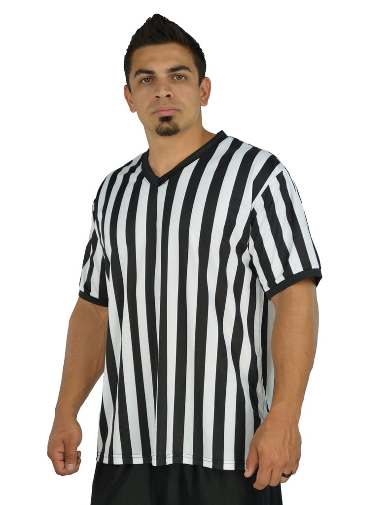 Mens Referee Shirts | V-Neck Style | Perfect Ref Shirt for Officials, Bars, More