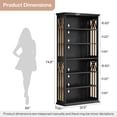 thumbnail image 2 of Tribesigns 6-Tier Bookshelf, 75-Inch Tall Bookcase, Large Bookshelves and Bookcases Freestanding Display Shelves, Wood Book Shelf for Living Room, Home Office, Bedroom, Black, 2 of 5
