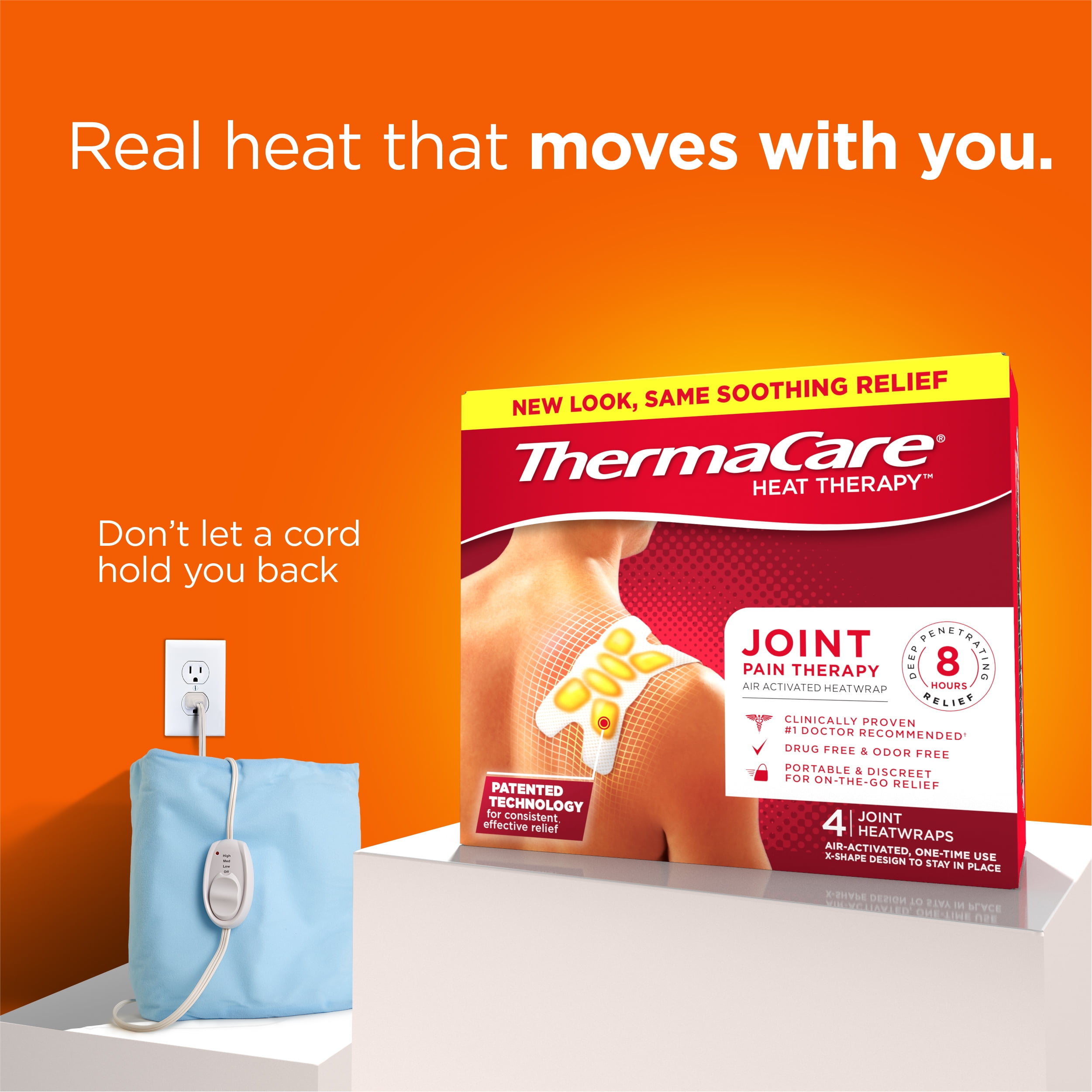 ThermaCare Joint Pain Therapy Heat Wraps, Pain Relief Patches, 4 Ct -  Walmart.com