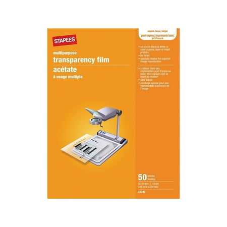 HITOUCH BUSINESS SERVICES Transparency Copy Film for Laser Printers and Inkjet Printers 50/PK