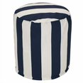 thumbnail image 2 of Petit Pouf à Rayures Verticales Bleu Marine, 2 of 4