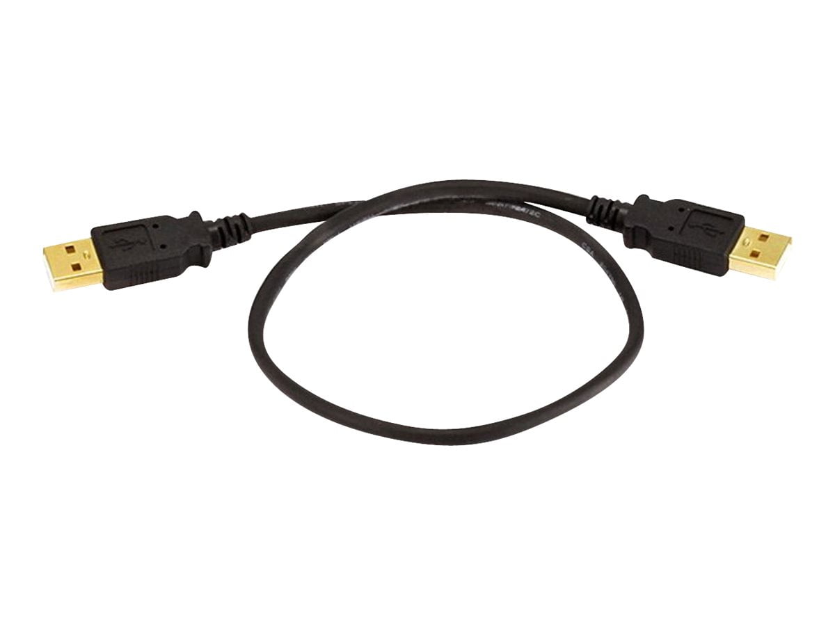 Monoprice USB 2.0 Cable 1.5 Feet Black USB TypeA Male to USB