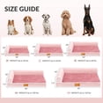 thumbnail image 2 of Exclusivo Mezcla Small Orthopedic Dog Bed, Luxury Striped Jacquard Pet Bed Sofa, Waterproof and Washable, 30"×20", Pink, 2 of 10