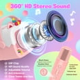 thumbnail image 3 of Máquina de karaoke Delighkidz Mini Unicorn con 2 micrófonos inalámbricos, 3 of 8