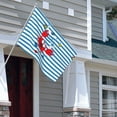 thumbnail image 6 of Kll Red Funny Crab On Blue Stripe Flag 4x6 Ft Parade Party Flag Outdoor Flag Decorative Flag Banner Flags Garden Flag Home House Flags, 6 of 7