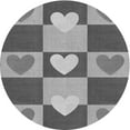 thumbnail image 1 of Ahgly Company Machine Washable Indoor Round Transitional Gray Cloud Gray Area Rugs, 4' Round, 1 of 7
