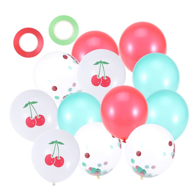 FUTUREORYY 14Ud Globos Decorativos De Látex Con Cereza Impresa Y Para Eventos Y Celebraciones