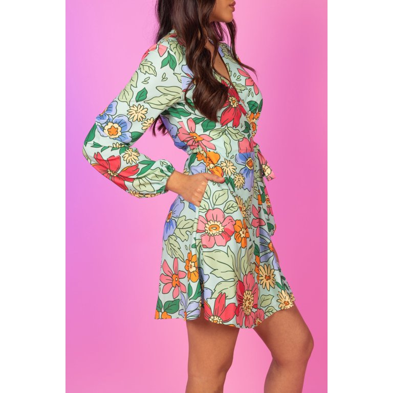 The Garden Party - Shinesty Floral Derby Wrap Dress XL - Walmart.com