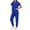 Blue, variant on Scrubs for Women 2 Piece Set, Womens Short Sleeve V Neck Top & Jogger Pant Workwear Outfits with Pockets (XL, Blue)