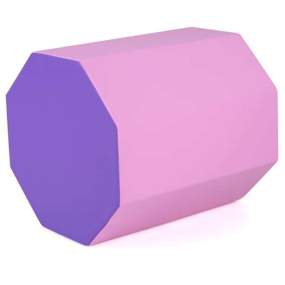 ELLEGNT 22.5x26 Inch Octagon Tumbling Mat with Cover – Gymnastics Skill Shape Training Mat ,Pink & Purple