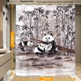 thumbnail image 3 of Family Pandas Shower Curtain Fabric Shower Curtain Set with 12 Hooks Waterproof 72 * 72 Inches for Bathroom Beach Caravan Hotel, 3 of 5