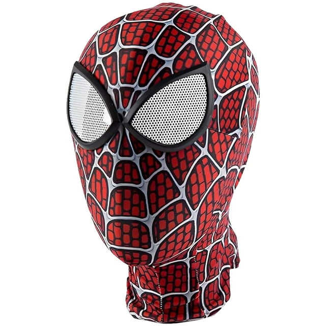 Mascarilla de Spiderman SpiderRed03 1Pza 59cm Ø Poliéster Rojo Máscara Spiderman.