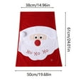 thumbnail image 3 of Virelaxpo Velvet Drawstring Gift Bag with Santa Claus Design for Christmas Presents, Red Plush Bag for Holiday Wrapping and Home Decor, Spacious Storage, 3 of 9