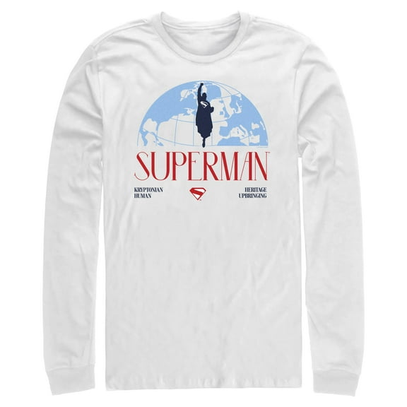 Mens Superman Kryptonian Human Long Sleeve Shirt