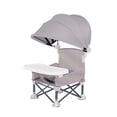thumbnail image 2 of 2PCS Baby Folding Chair Booster Seat For Outdoor Beach Camping | Toddler Camping Chair With Tray & Canopy Foldable Baby Camping Chair With Tray Portable Baby Feeding Chair For Travel, 2 of 9